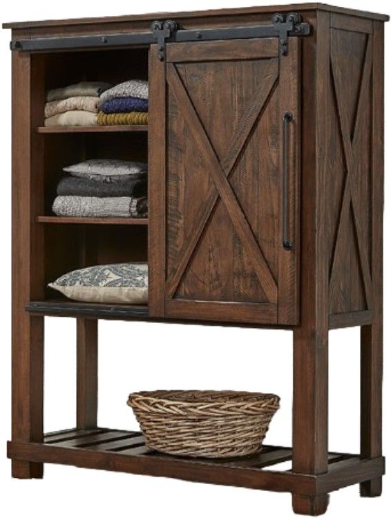 A-America® Sun Valley Rustic Timber Large Barn Door Chest-2