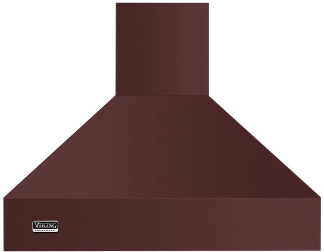 Viking® 5 Series 60" Kalamata Red Professional Chimney Wall Mounted Range Hood-0