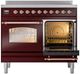 Ilve® Nostalgie II Series 40" Burgundy Pro Style Induction Range-3
