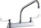 Elkay Chrome 8" Centerset Exposed Deck Faucet with 8" High Arc Spout and 4" Wristblade Handles-0