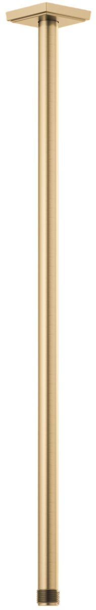 Brizo Essential™ Brilliance® Luxe Gold® Ceiling Mount Shower Arm and Square Flange-0