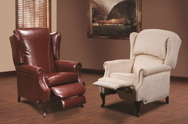 Fornirama 79 Beige Push-Back Recliner-2