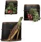 A & B Home 3-Piece Black Iron Grain Garden Scooper Set-0