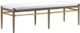 Currey & Company Visby Brushed Brass and Light Pepper Bench-0
