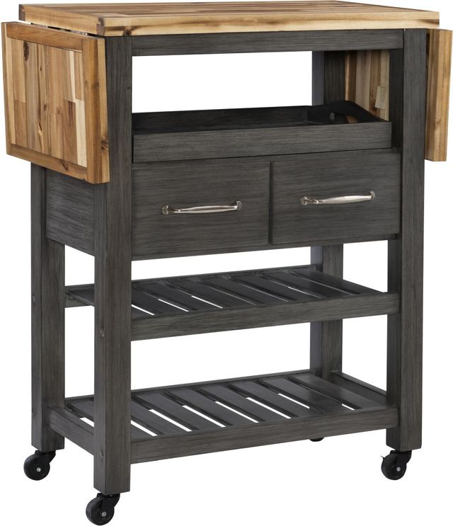 Powell® Kenton Grey Kitchen Cart-0