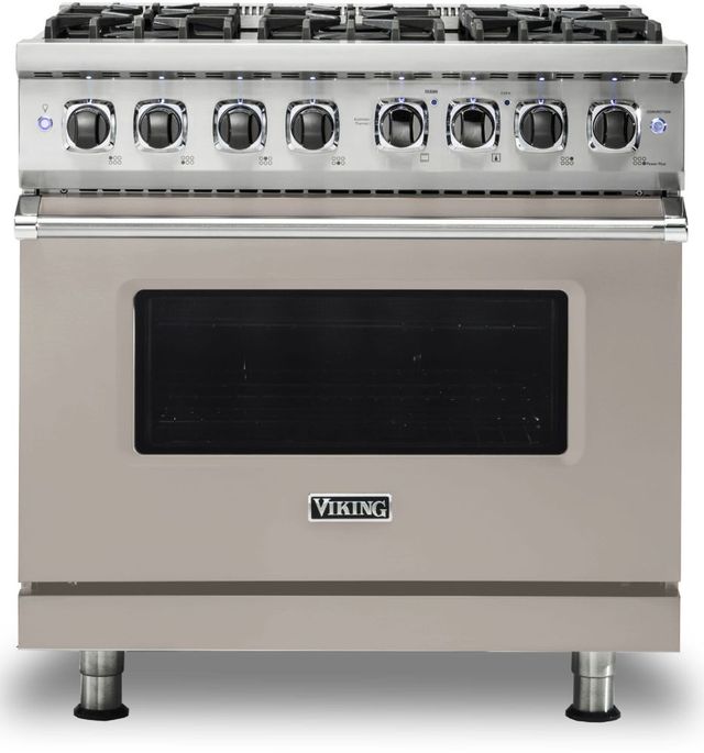Viking® 5 Series 36" Pacific Grey Pro Style Dual Fuel Natural Gas Range-0