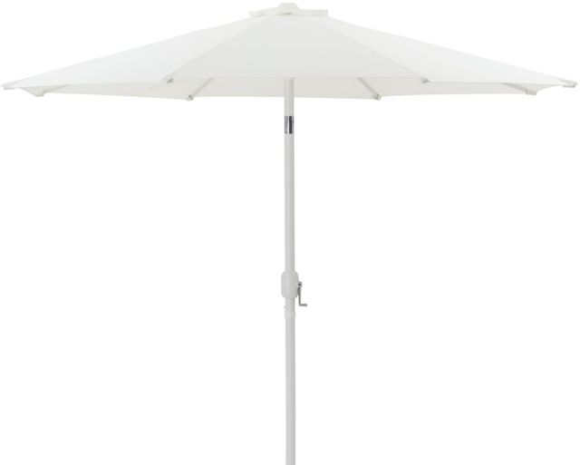 Meridian Furniture Fiji Matte White/White Aluminum Outdoor Patio Umbrella-0