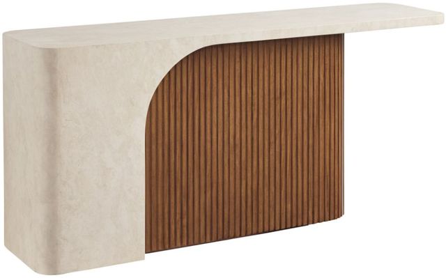 Lexington Home La Costa Seabourne Beige Console Table with Brown Base-0