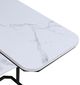 Crown Mark Ida White Chairside Table with Black Frame-3