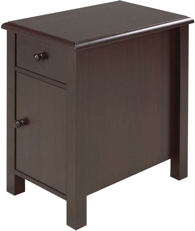 Brassex Inc. Dark Cherry Side Table-1