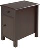 Brassex Inc. Dark Cherry Side Table-1