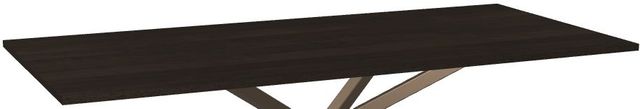Amisco Customizable Asterisk Birch 83.5" Rectangular Table with Metal Stand-1