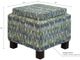 Olliix by Madison Park Green Shelley Square Storage Ottoman with Pillows-1