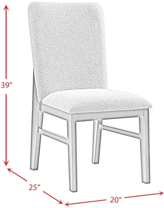 Elements International Portland Black/Gray Dining Side Chair-2