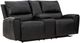 Signature Design by Ashley® Danemere Black Manual Double Reclining Loveseat with Console-0