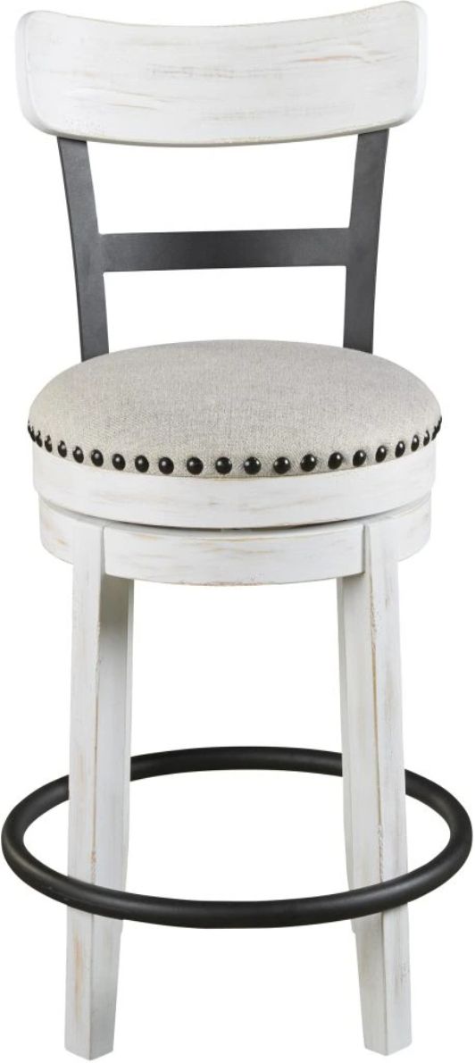 Signature Design by Ashley® Valebeck White Swivel Barstool-1