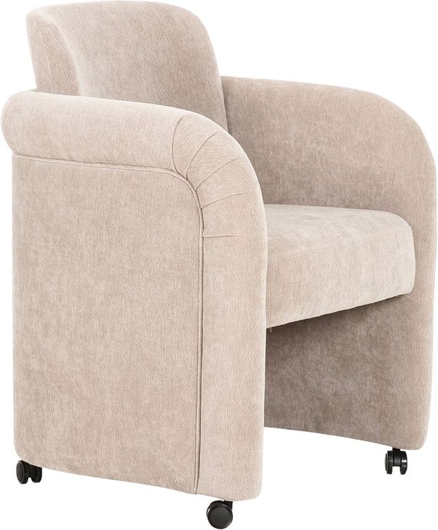 Moe's Home Collection Mesto Taupe Rolling Dining Chair-0