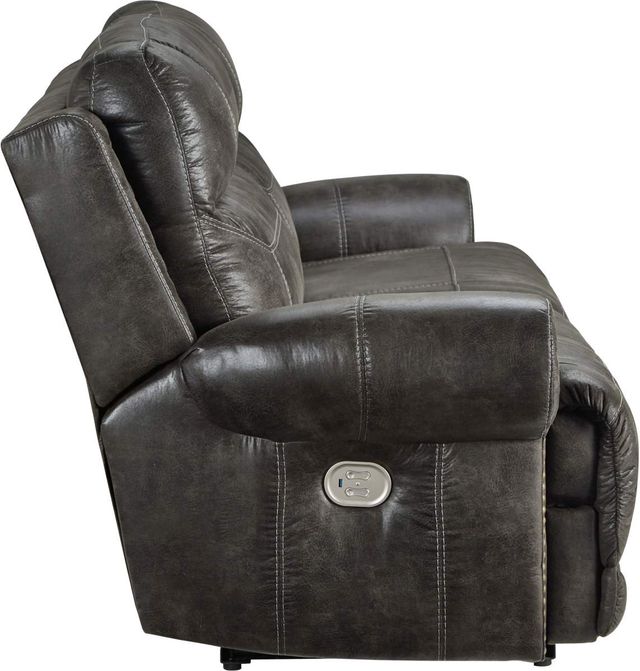 Signature Design by Ashley® Grearview Charcoal Power Reclining Sofa-3