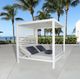 CabanaCoast® Customizable Muse Aluminum Outdoor Daybed Roof with Black Panel-5