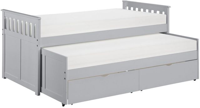 Homelegance® Orion Gray Twin/Twin Youth Panel Storage Bed-3