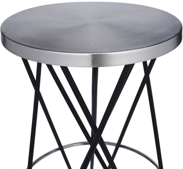 Meridian Furniture Mercury Black/Silver Counter Stool-2