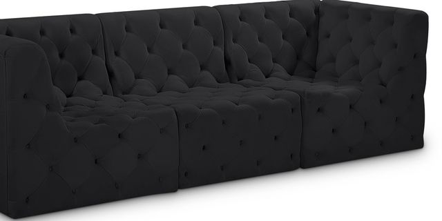 Meridian Furniture Tuft Black Velvet 99" Modular Sofa-0