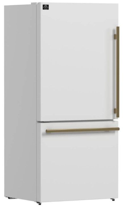 FORNO® Milano Espresso 31 in. 17.2 Cu. Ft. White Counter Depth Bottom Freezer Refrigerator-2