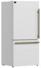 FORNO® Milano Espresso 31 in. 17.2 Cu. Ft. White Counter Depth Bottom Freezer Refrigerator-2