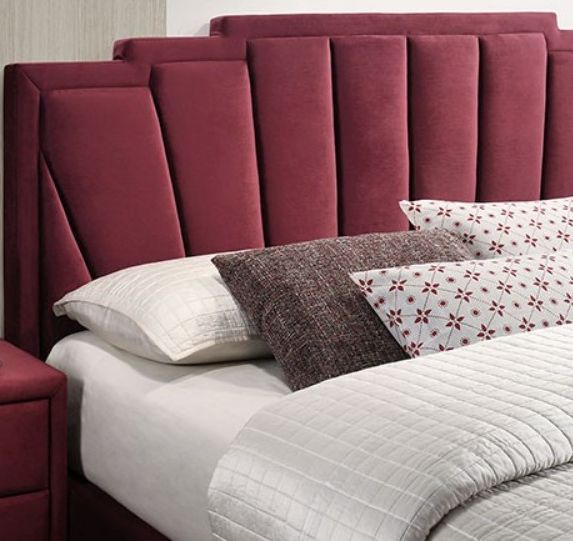 Furniture of America® Florizel Red California King Upholstered Bed-1