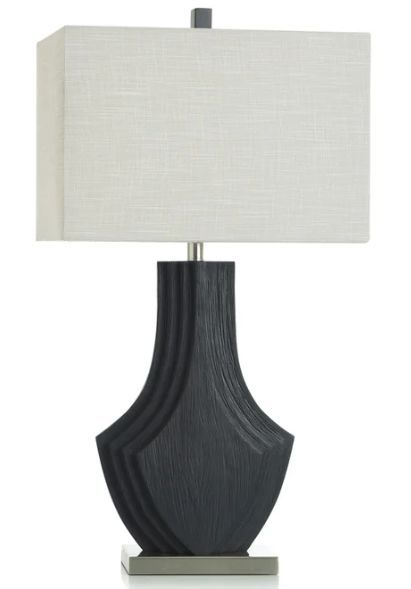 Stylecraft Matte Black Layered Table Lamp -0