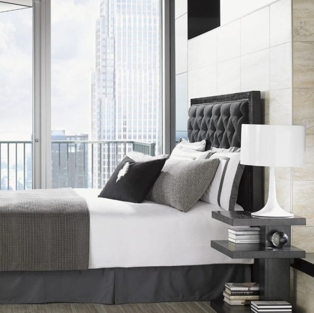 Lexington Home Carrera Maranello Carbon Gray California King Upholstered Headboard-2