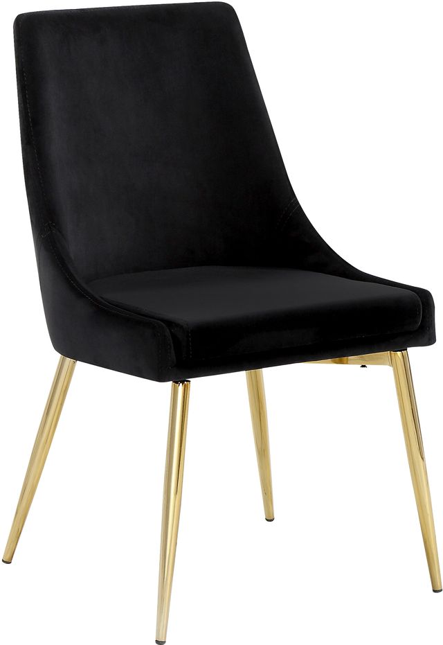 Meridian Furniture Karina Black/Gold Velvet Dining Chair-0