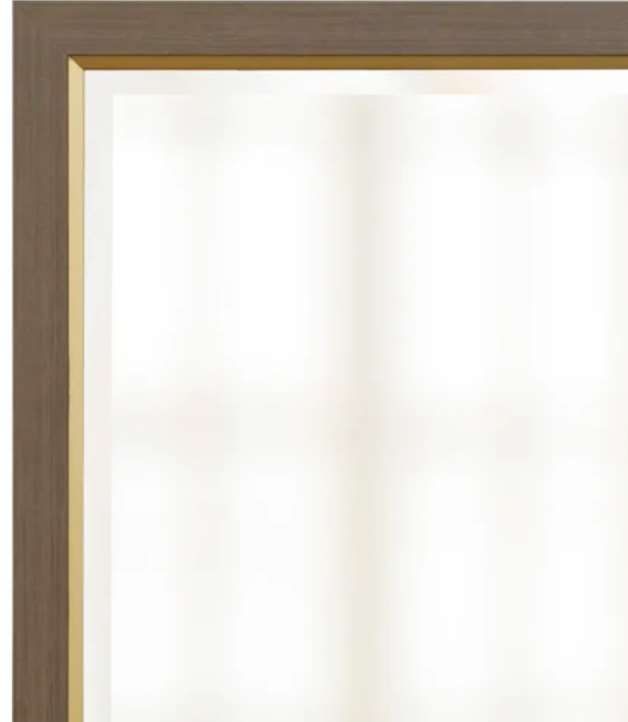 Stylecraft Brown/Chrome Framed Beveled Mirror-1