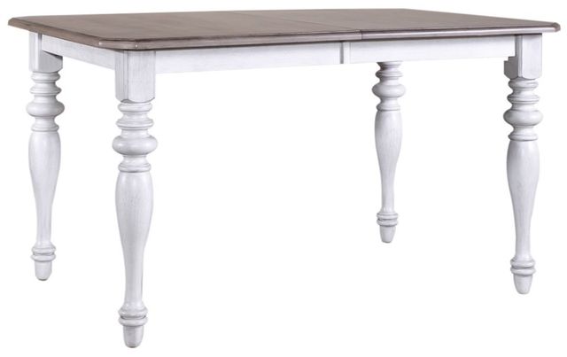 Liberty Furniture Ocean Isle Weathered Pine Rectangular Dining Table with Antique White Base-0