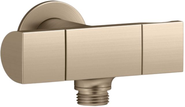 KOHLER® Exhale® Vibrant Brushed Bronze Wall-Mount Handshower Holder with Supply Elbow and Volume Control-0