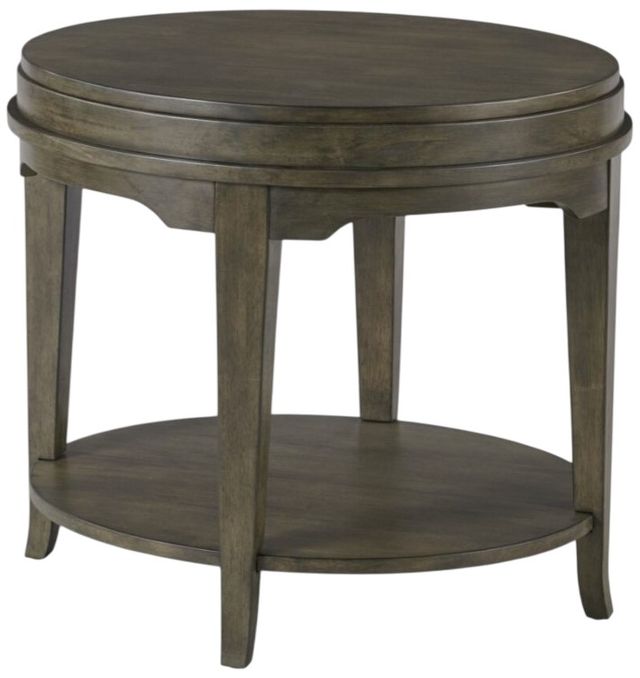 Creek Side Customs Nicolette Charcoal Oval End Table-1