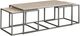 Hammary® Modern Basics 3-Piece Brown Marble Top Rectangular Nesting Cocktail Table Set with Antique Silver Base-0
