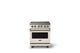 Viking® 5 Series 30" Pure White Pro Style Induction Range with Brushed Brass Trim-0