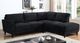 Mazin Furniture Dorian 2-Piece Black Right-Arm Facing Loveseat Sectional and Chaise-1