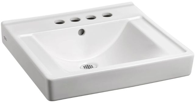 American Standard Decorum® White Wall-Hung EverClean® Sink with 4" Centerset and Extra Right-Hand Hole-0