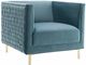 TOV Furniture Sal Sea Blue Woven Chair-1