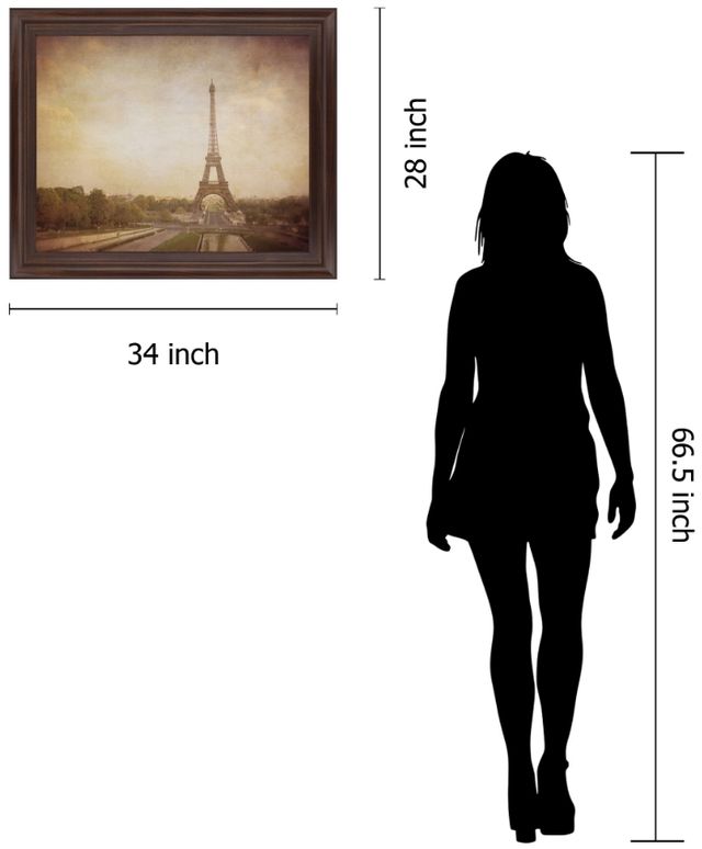 Classy Living Sepia Eiffel View Wall Art-1