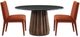 Bassett Mirror Jennings Black Top Dining Table with Brown Base-3