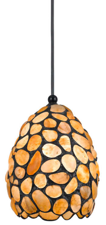 Cal® Lighting & Accessories Uni Pack Dark Bronze/Natural Stone Pendant-0