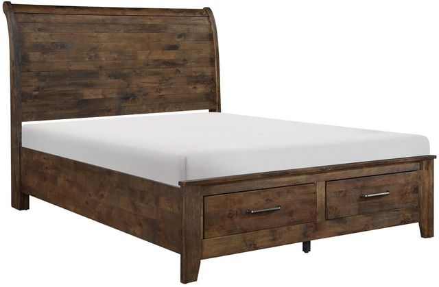 Homelegance® Jerrick Burnished Brown Queen Storage Sleigh Platform Bed-0