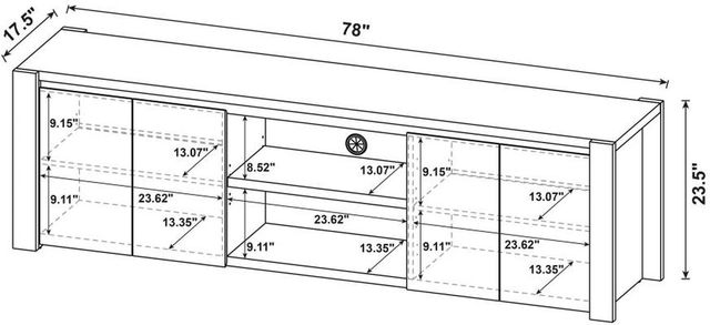 Coaster® Laurelton Light Oak TV Stand Media Console-2
