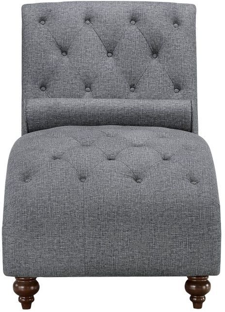Mazin Furniture Bonne Gray Chaise with Pillow-1