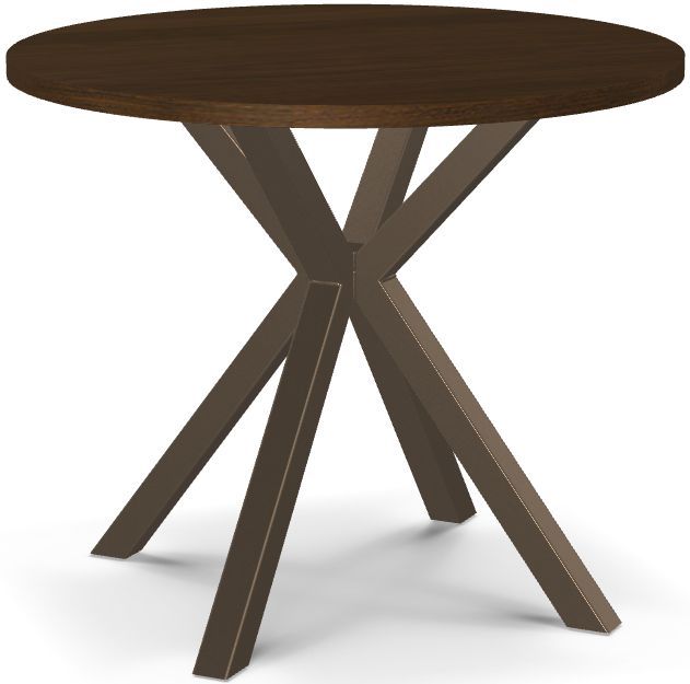 Amisco Customizable Asterisk Round Table with Metal Starburst Stand-0