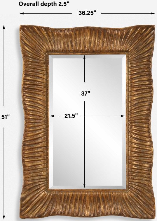 Uttermost® Emerson Antique Gold Scalloped  Mirror-4