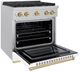 ZLINE Autograph Edition 30" Satin Stainless Steel Pro Style Gas Range with White Matte Door-3